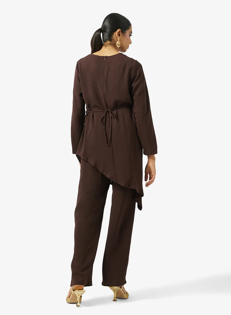 خزانة Asymmetric Tunic & Pant Set